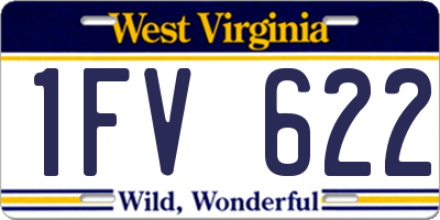 WV license plate 1FV622