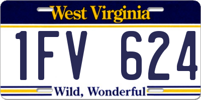WV license plate 1FV624