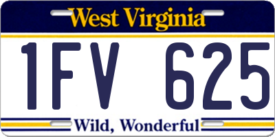 WV license plate 1FV625
