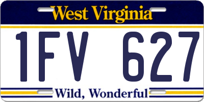 WV license plate 1FV627