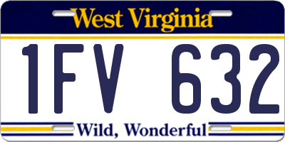 WV license plate 1FV632
