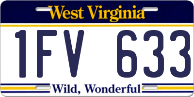 WV license plate 1FV633