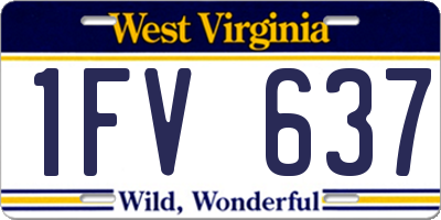 WV license plate 1FV637