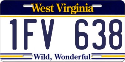 WV license plate 1FV638