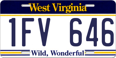 WV license plate 1FV646