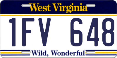 WV license plate 1FV648