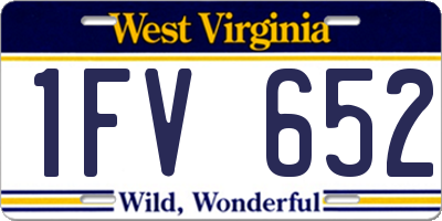 WV license plate 1FV652