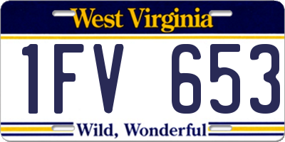 WV license plate 1FV653