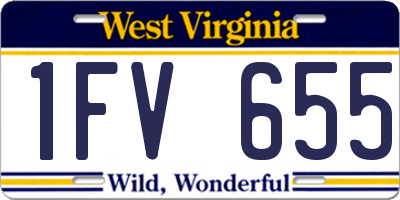 WV license plate 1FV655