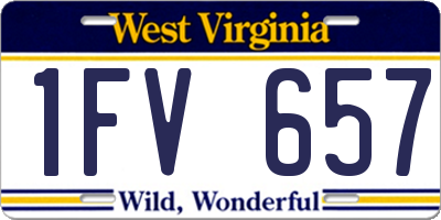WV license plate 1FV657