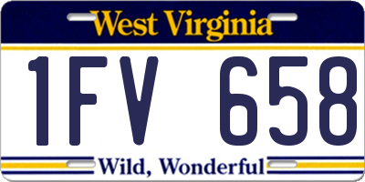 WV license plate 1FV658