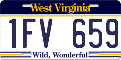WV license plate 1FV659
