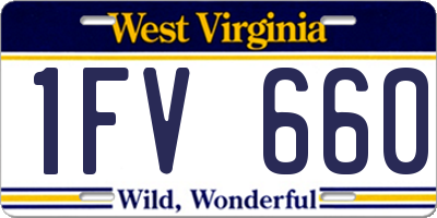 WV license plate 1FV660