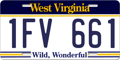 WV license plate 1FV661