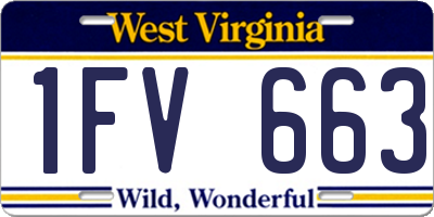 WV license plate 1FV663