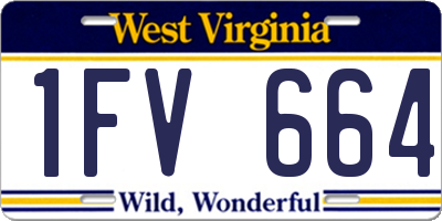 WV license plate 1FV664