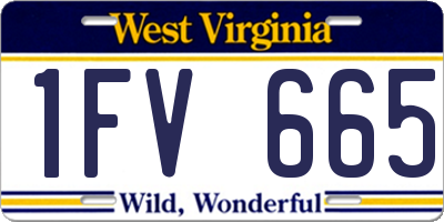WV license plate 1FV665