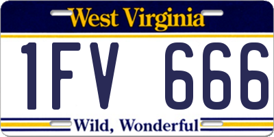 WV license plate 1FV666