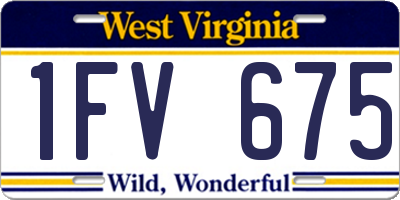 WV license plate 1FV675