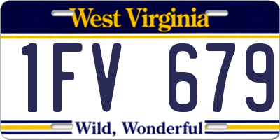 WV license plate 1FV679