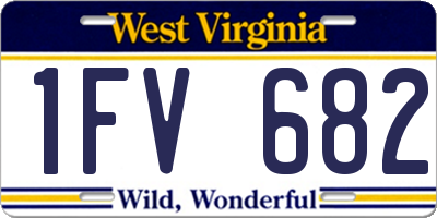 WV license plate 1FV682