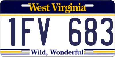 WV license plate 1FV683