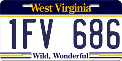 WV license plate 1FV686