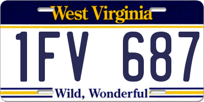 WV license plate 1FV687