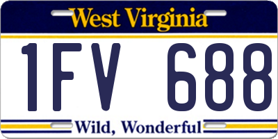 WV license plate 1FV688