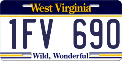 WV license plate 1FV690