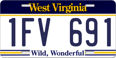 WV license plate 1FV691