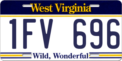 WV license plate 1FV696
