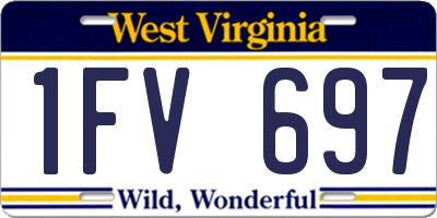 WV license plate 1FV697
