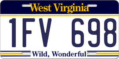 WV license plate 1FV698
