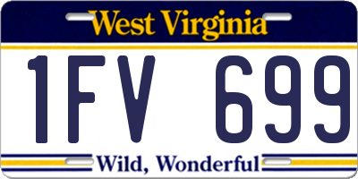 WV license plate 1FV699