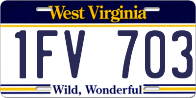 WV license plate 1FV703