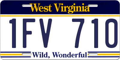 WV license plate 1FV710