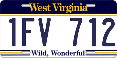 WV license plate 1FV712