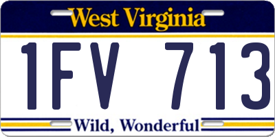 WV license plate 1FV713
