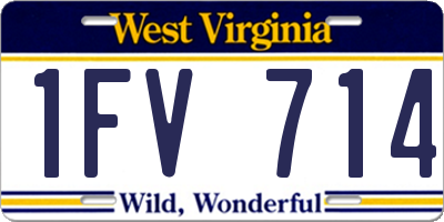 WV license plate 1FV714