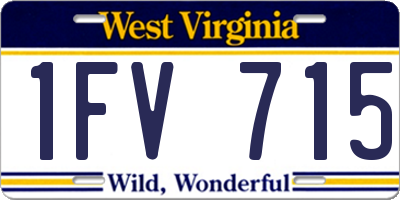 WV license plate 1FV715