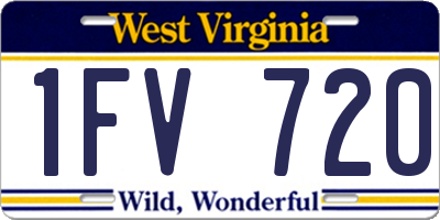 WV license plate 1FV720