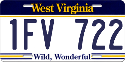 WV license plate 1FV722