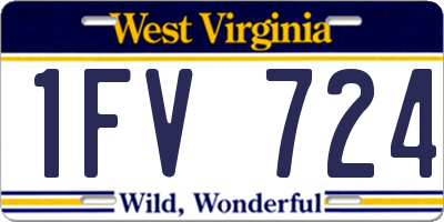 WV license plate 1FV724