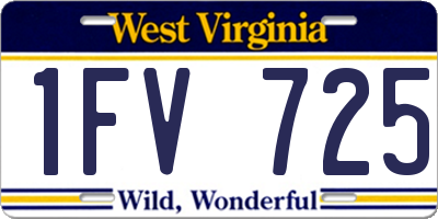WV license plate 1FV725