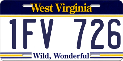 WV license plate 1FV726