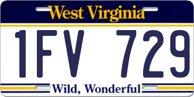 WV license plate 1FV729