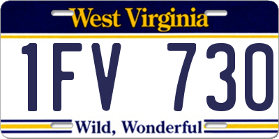 WV license plate 1FV730