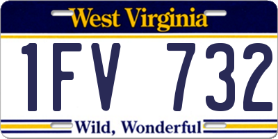 WV license plate 1FV732