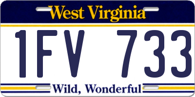 WV license plate 1FV733